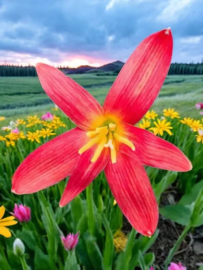 Rain Lily Red starfish 200